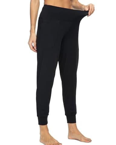 Kcutteyg Womens Joggers with Pockets High Waisted, Lightweight Quick Dry Athletic Workout Soft Pants for Gym, Yoga, Running (Black,Large) - Image 5