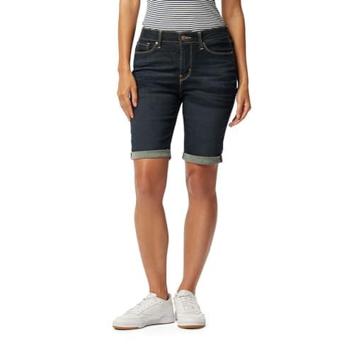 Levi's Women's Size Mid-Rise Bermuda Shorts Stretch Denim (Standard and Plus), Stormy Sky, 22 - Image 1