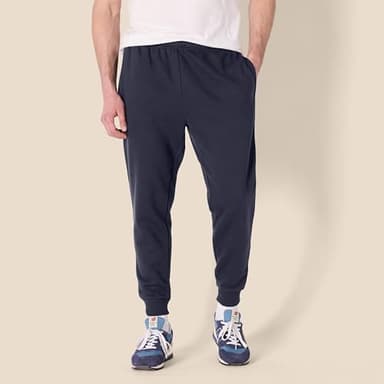 Amazon Essentials Men's Relaxed Joggers Sweatpants, Fleece, Comfortable Fit, Navy, X-Small - Image 7