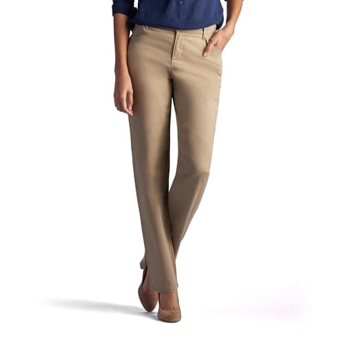 Lee Women's Relaxed Fit All Day Straight Leg Pant Flax 14 - Image 1