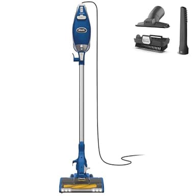 Shark HV343AMZ Rocket Corded Stick Vacuum with Self-Cleaning Brushroll, Lightweight & Maneuverable, Perfect for Pet Hair Pickup, Converts to a Hand Vacuum, Crevice Upholstery Tools, Blue/Silver - Image 1