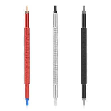 BOXOB 3pcs Watch Hand Setting Tool, Stainless Steel Watch Hand Pressers Pusher Fitting Set Plastic End Wristwatch Pin Removal Repair Multi Hole Sizes Watch Pointer Adjustment for Watchmakers - Image 1