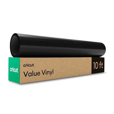Cricut® Value Permanent Vinyl, Black (12 in x 10 ft) - Image 1