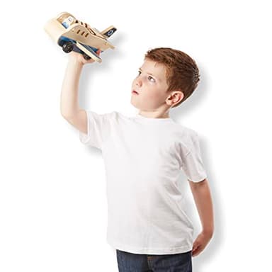 Melissa & Doug Wooden Airplane Play Set with 4 Play Figures and 4 Suitcases - Image 3