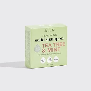 Kitsch Tea Tree & Mint Shampoo Bar - Anti Dandruff Shampoo for Itchy Scalp and All Hair Types - Natural Hair Shampoo Bar with Mint - Vegan Hair Care, Paraben & Sulfate Free, Made in USA - 3.2oz - Image 8
