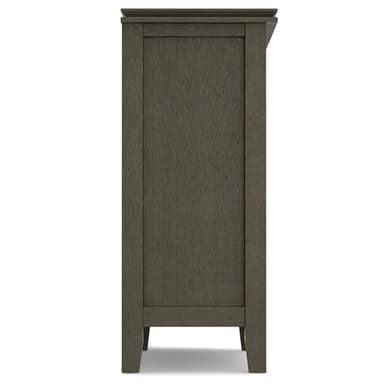 SIMPLIHOME Artisan SOLID WOOD 30 Inch Wide Contemporary Low Storage Cabinet in Farmhouse Grey, For the Living Room, Entryway and Family Room - Image 12
