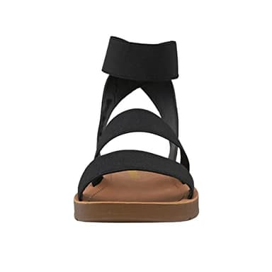 CUSHIONAIRE Indego Stretch Sandal – Lightweight Slip-On with Memory Foam & Soft Straps for All-Day Support | Casual or Dressy Summer Sandals for Women 2025, BLACK 8 - Image 3