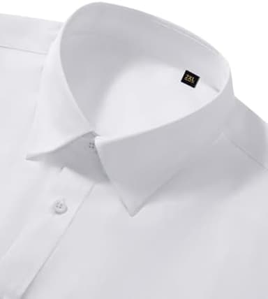 Lusead Men's Dress Shirts Long Sleeve Stretch Wrinkle Free Wedding Formal Business Button Down Shirt - Image 5