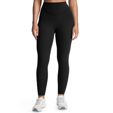 Aoxjox High Waisted Workout Leggings for Women Tummy Control Buttery Soft Yoga Metamorph Deep V Pants 26" (Black, X-Large) - Image 7