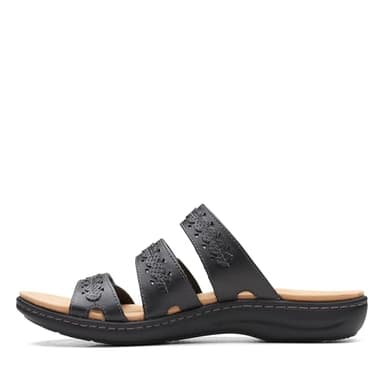 Clarks Collection Women's Laurieann Cove flats-sandals, Black Leather, 7.5 Medium US - Image 6