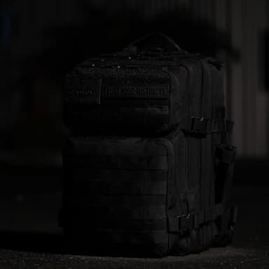 WOLFpak 25L Athletic Gym Backpack - Durable 1000D Waterproof Oxford Material with MOLLE Webbing, Laptop Pocket & Dual Cup Holders, Durable Fitness/Travel/Military Daypack (Nightshade Edition) - Image 6