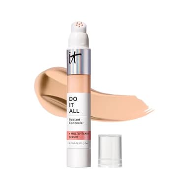 IT Cosmetics Do It All Radiant Concealer ­­– Makeup Concealer – Hydrate & Brighten – Creaseless Medium Coverage & Radiant Finish ­­– Niacinamide & Hyaluronic Acid - Light Warm, 0.2 Fl Oz - Image 1