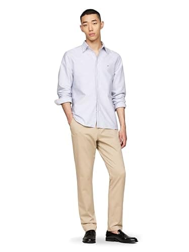 Tommy Hilfiger Men's Heritage Oxford Stripe Regular Long Sleeve Shirts - Image 4