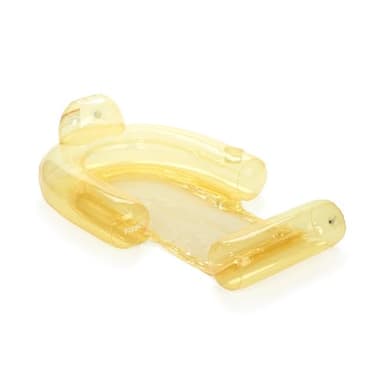 FUNBOY Clear Yellow Mesh Chair 2-in-1 Water Chair with Cooling Mesh and Water Hammock Inflatable Pool Float. - Image 1
