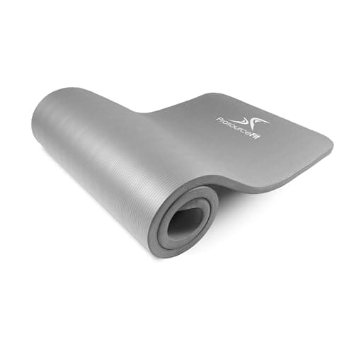 ProsourceFit Extra Thick Yoga and Pilates Mat ½” (13mm) or 1" (25mm), 71-inch Long High Density Exercise Mat with Comfort Foam and Carrying Strap, Purple - Image 1