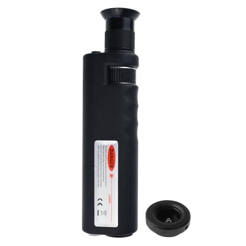 Handheld Optical Fiber Microscope, 400x Fiber Optic Microscope LED Light Coaxial Illumination 2.5mm and 1.25mm Adapters Fiber Cable Microscope Detector - Image 1