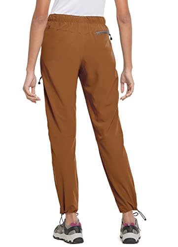 baleaf Cargo Pants for Women Petite Joggers Lightweight Quick Dry Pant Water Resistant 27'' Travel Workout Athletic Trip Caramel XL - Image 3