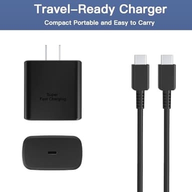 45W Super Fast Charger USB C, 2Pack PPS Type C Charging Block with 6FT USB-C Cable for Samsung Galaxy S25 +/Ultra /S24 S23 S22 +/Ultra/ S21 S20/Tab S9, iPhone 17/16/15 and More - Image 7