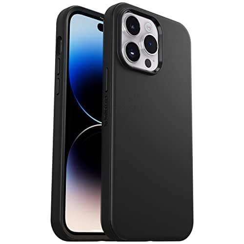 OtterBox iPhone 14 Pro Max (ONLY) Symmetry Series+ Case - Black, Ultra-Sleek, Snaps to MagSafe, Raised Edges Protect Camera & Screen - Image 1