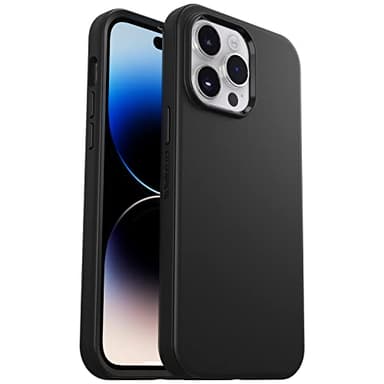 OtterBox iPhone 14 Pro Max (ONLY) Symmetry Series+ Case - Black, Ultra-Sleek, Snaps to MagSafe, Raised Edges Protect Camera & Screen - Image 1