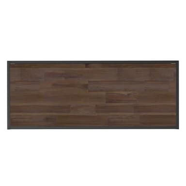 SIMPLIHOME Erina Desk - 60-Inch Wide Solid Acacia Wood and Metal Writing Desk in Distressed Charcoal Brown, Modern Industrial Home Office Computer Table for Study with 2 Drawers and Keyboard Tray - Image 5