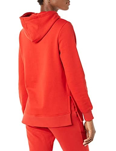 Amazon Essentials Women's Fleece Hooded Tunic Sweatshirt, Red, XX-Large - Image 2