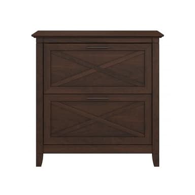 Bush Furniture Key West 2 Drawer Lateral File Cabinet in Bing Cherry - Image 7