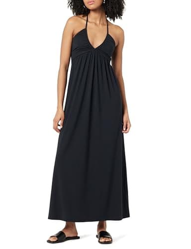 The Drop Women's Kapri Gathered Halter Dress, Black, S - Image 1