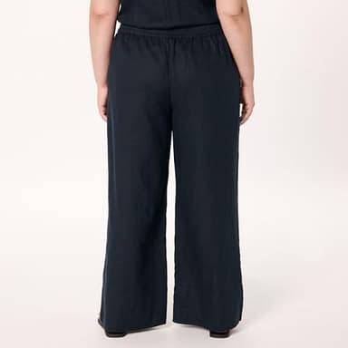 The Drop Women’s Bonni Pull On Linen Pant, Black, XS - Image 6