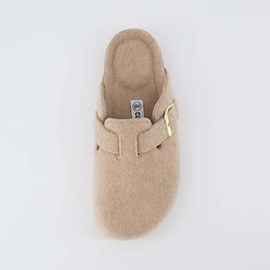 CUSHIONAIRE Hana Womens Clogs | Comfortable Vegan Suede Clogs for Women | Slip On Potato Shoes with Cork Footbed & Arch Support| Sand 7 - Image 9