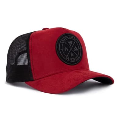 Urban Effort Mesh Back Cap - for Men and Women Baseball Hat 5-Panel Trucker Hat - Great Snapback Closure for Hunting & Hiking (Red) - Image 1