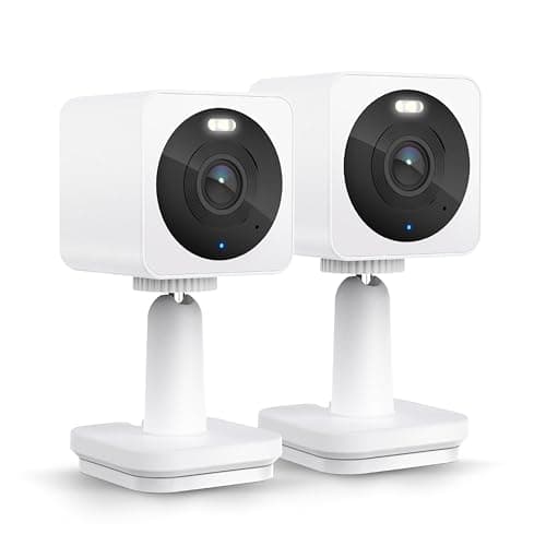 WYZE Cam OG Indoor/Outdoor 1080p Wi-Fi Smart Home Security Camera with Color Night Vision, Motion Detection, 2-Way Audio, Compatible with Alexa & Google, White (2-Pack), Free Expert Setup - Image 1