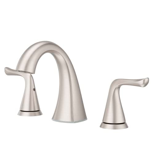 Pfister Willa Bathroom Sink Faucet, 8-Inch Widespread, 2-Handle, 3-Hole, NSF Certified, Spot Defense Brushed Nickel Finish, LF049MALGS - Image 1