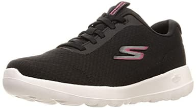 Skechers Women's Go Walk Joy-Ecstatic Sneaker, Black/White, 9 Wide - Image 1