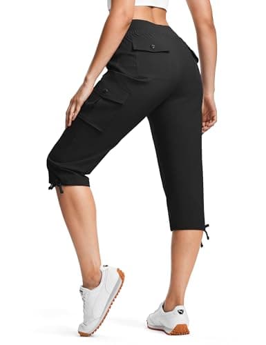 ISEEGZ Hiking Capris for Women with Pockets Lightweight Quick Dry Cargo Capri Travel Pants Women Casual Women's Capris - Image 1