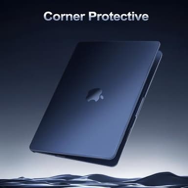 MOSISO Compatible with MacBook Air 13 inch Case 2025 2024 2023 2022 M4 A3240 M3 A3113 M2 A2681,Ultra-Thin Natural Original Color Hard Case&Keyboard Skin for MacBook Air 13.6 inch Case, Midnight Clear - Image 4