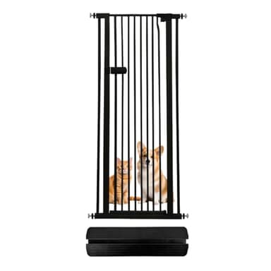 Lumizone Extra Tall Cat Gate 55.12" High Pressure Mounted Extra Wide 2025 New (17 Sizes) 1.37" Gap No Drilling Auto-Close One-Handed Operation Tall Pet Gate for Dogs(Black, 26.18"-29.91"/66.5-75.5cm) - Image 1