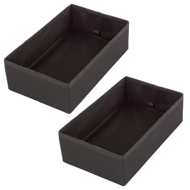 Lavish Home Ottoman Set of 2 - Ottoman Foot Rest, Linen Chest, or Storage Bench Set - 30in Ottomans for Living Room, Bedroom, Dorm Storage (Brown) - Image 9