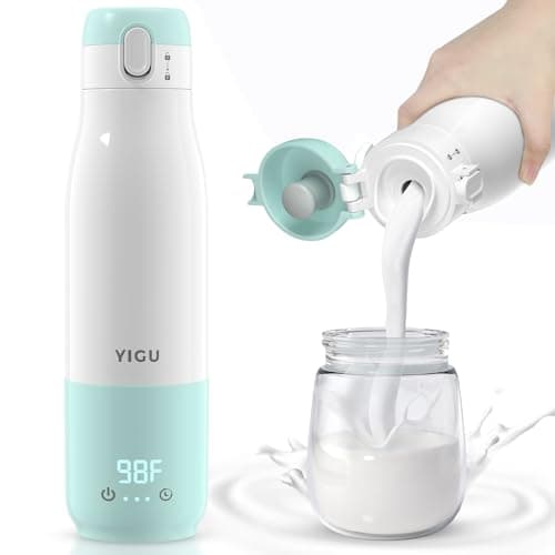 YIGUPortable Bottle Warmer 12oz Large Capacity 55W Power, Fast Heating for Breast Milk, Formula, and Milk, Suitable for Baby Outdoor, Airplane, and Car Travel Bottle - Image 1