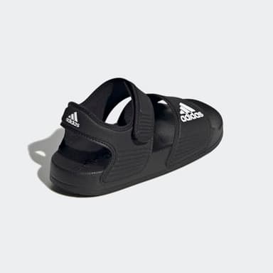 adidas Adilette Aqua Slides Water Shoe, Core Black/White/Core Black, 13 US Unisex Little Kid - Image 6