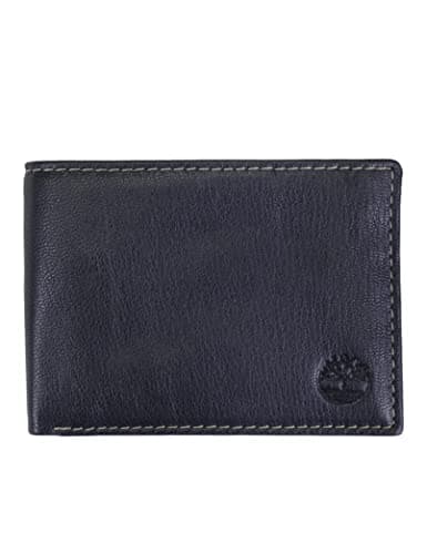 Timberland Men's RFID Blocking Wallet – Genuine Leather Passcase with Removable ID Holder, 6 Card Slots, 2 Billfold Pockets, Slim Design, Navy Blue, One Size - Image 1