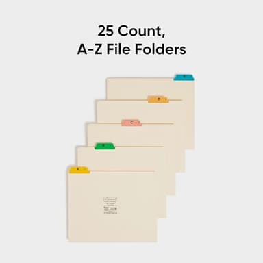 Smead Top Tab File Guides, 25 Count, Manila, 1/5-Cut Tabs, Letter Size (50180) - Image 3