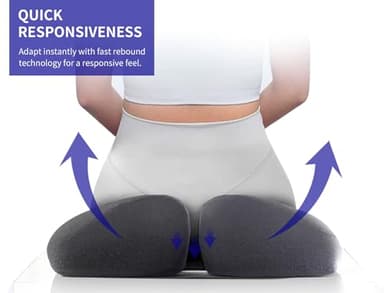 Pubemy SupremeComfort X-Large Gel Infused High Density Foam Seat Cushion for Office Chair, Kitchen Chair, Car Seats- Elevate Your Seating Experience -Pressure Sore and Tailbone Pain Relief - Image 5