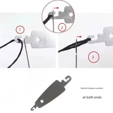 Big Eye Steel Sewing Needles Kit, Stainless Steel Sewing Needles Kit for Hand Sewing [25 Steel Needles, 1 Needle Box, 1 Seam Sewing Thread Ripper, 2 Needle Threaders, 6 Threads, 2 Thimbles] (37pcs) - Image 4