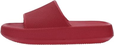 BRONAX Slides for Women and Men Recovery Pillow Slippers House Home Pool Beach for Men Male Size 12 Sandals Comfy Cushioned Thick Sole 46-47 Red - Image 2