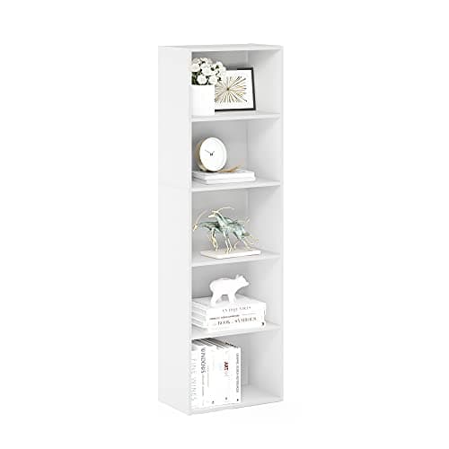 Furinno Luder Bookcase / Book / Storage , 5-Tier, White - Image 1