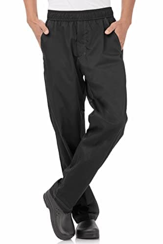 Chef Works Men's Cool Vent Baggy Chef Pants, Black, X-Large - Image 1