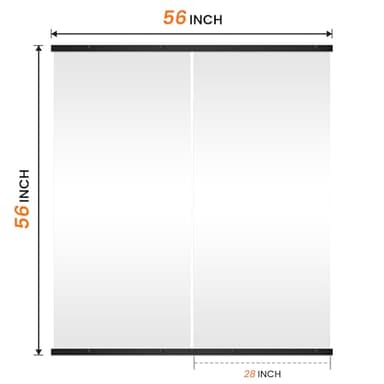 Home Gym Mirror for Wall,56”x28”x2PCS Full Length,Glass Frameless Body Large Mirror for Home Gym,Workout,Bedroom,Garage(Black) - Image 7