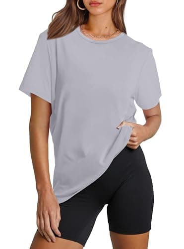 OFEEFAN Womens Work Out Tops Spring Athletic Tops for Women 2024 Grey XL - Image 1