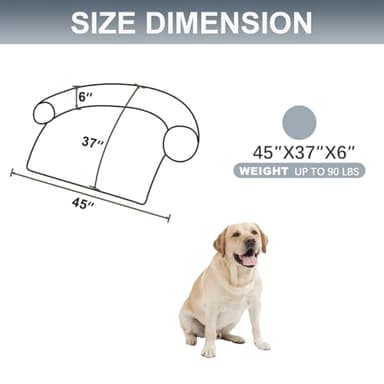 Calming Dogs/Cats Bed Mats, Dog Pad Washable Removable Couch Cover, Plush Long Fur Mat for Pets, Waterproof Lining, Perfect for Small, Medium and Large Dogs and Cats (Gradient Gray, 45"x37") - Image 2